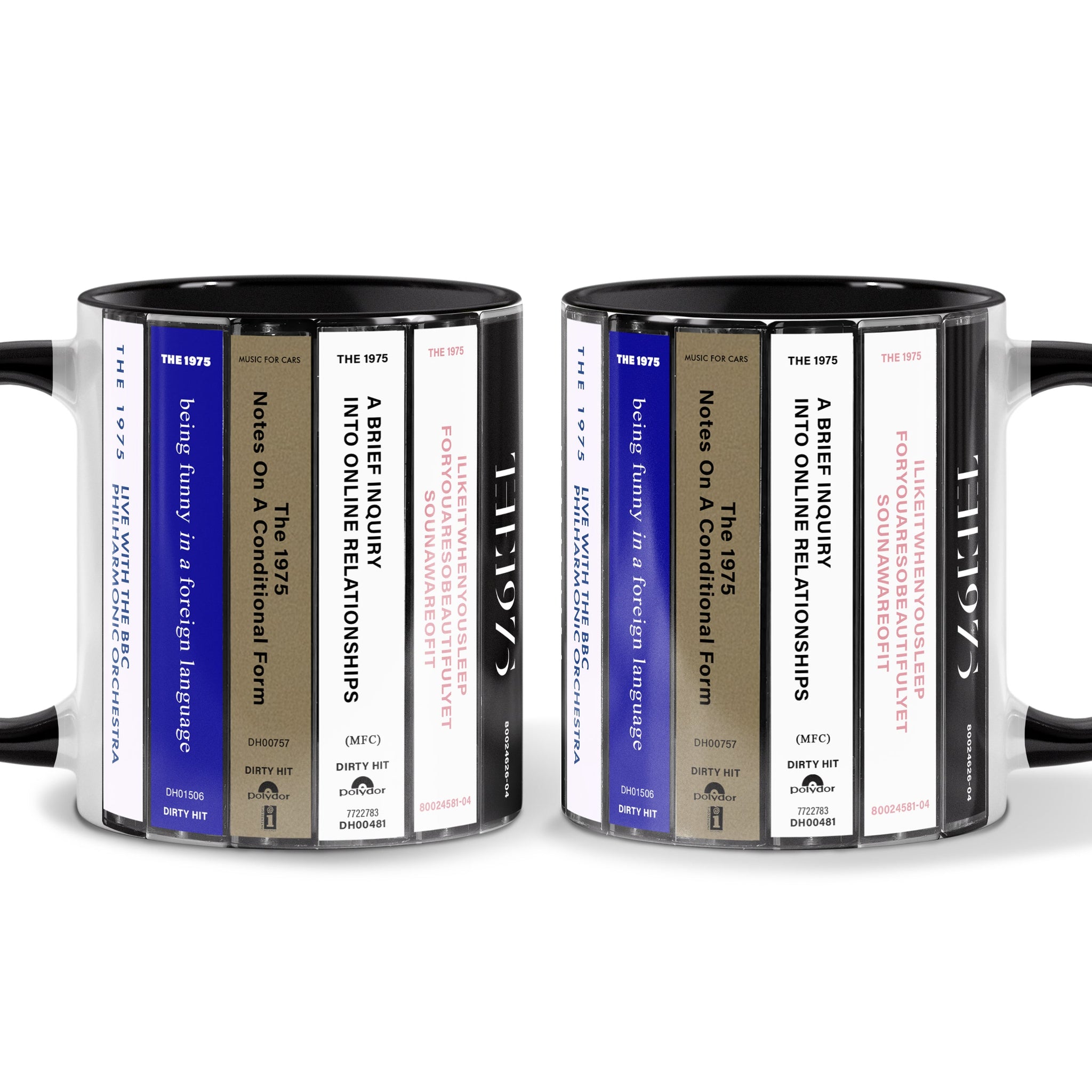 The 1975 Albums Cassette Collection Retro Accent Mug