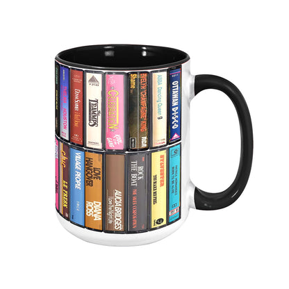 Disco Music Cassette Collection Accent Mug