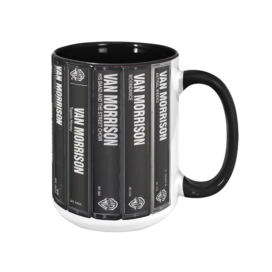 Van Morrison Albums Cassette Retro Collection Accent Mug