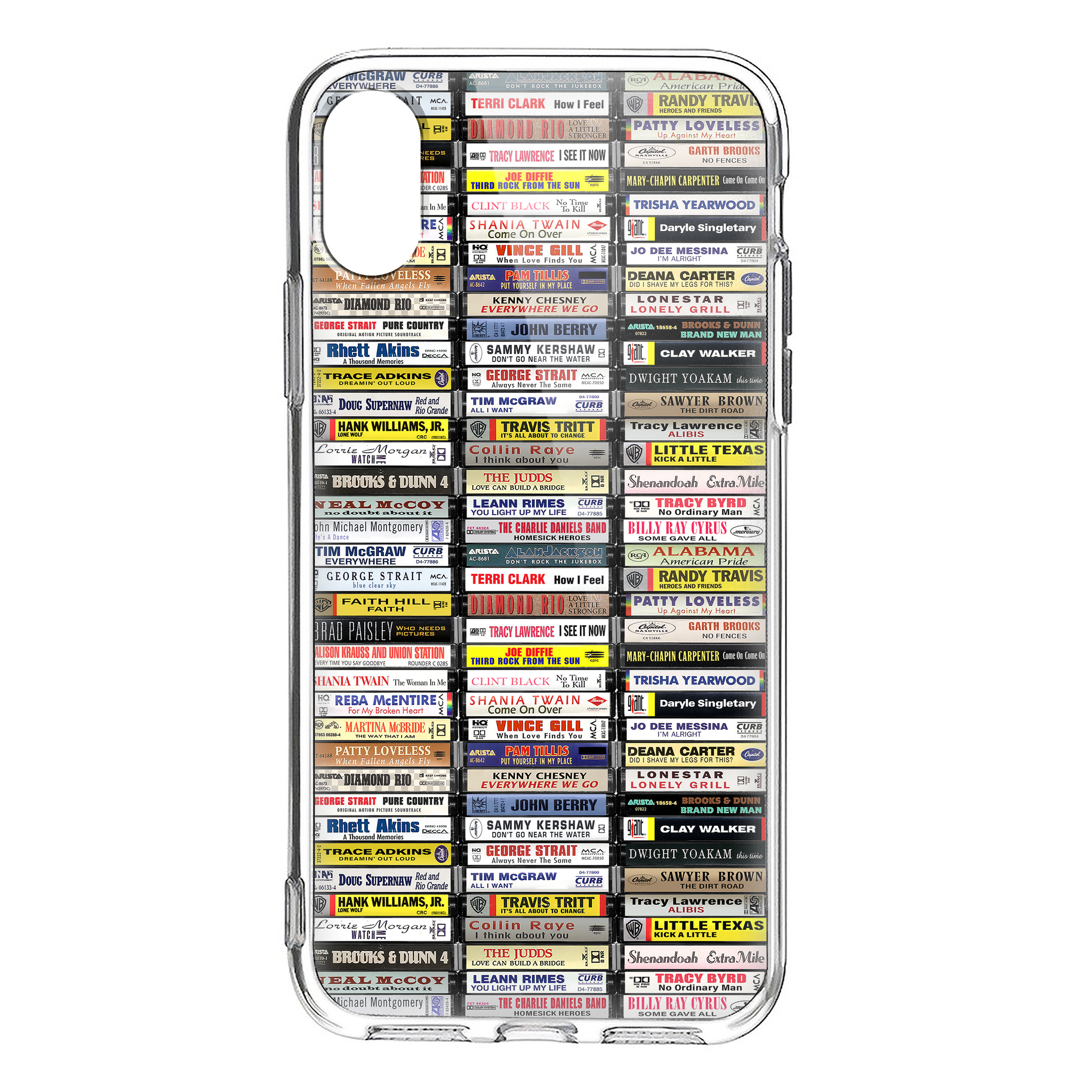80's & 90's Country Music Albums Cassette Collection Retro Phone Case