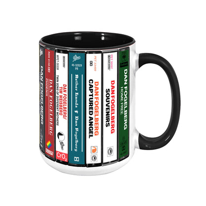 Dan Fogelberg Albums Cassette Collection Retro Accent Edge-to-Edge Printed Mug