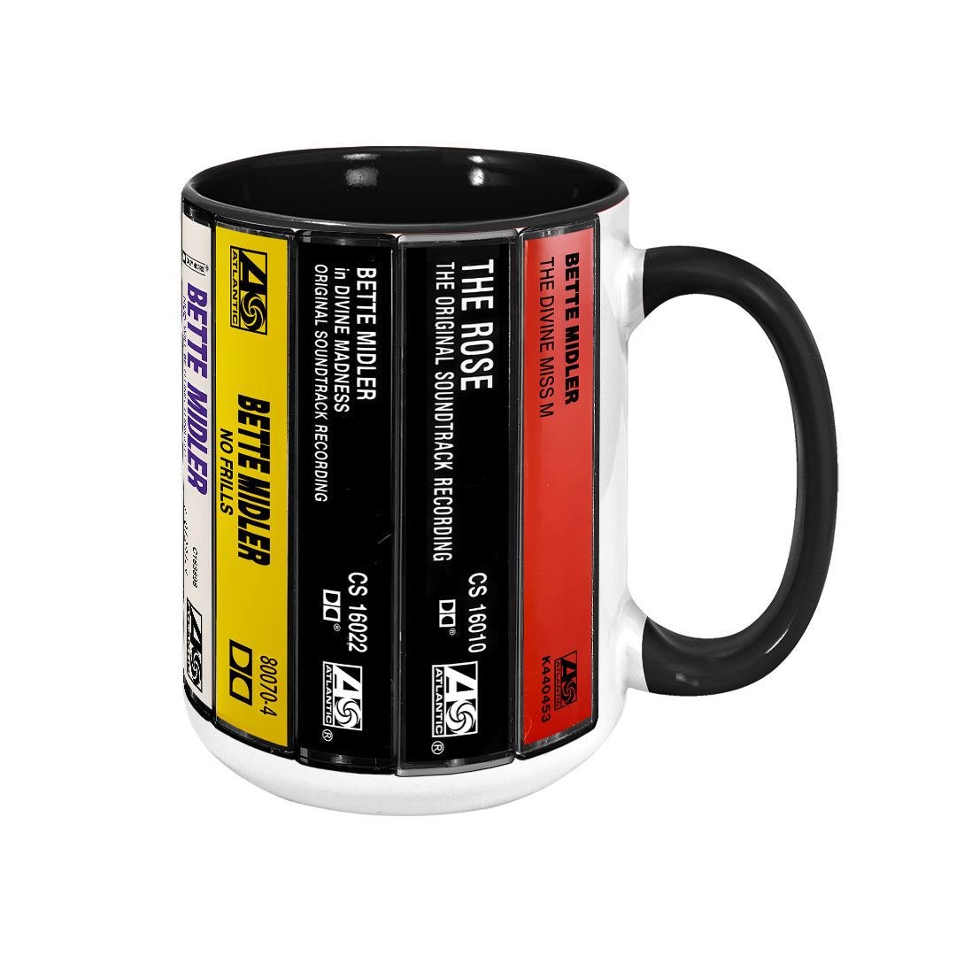 Bette Midler Albums Cassette Collection Retro Accent Mug