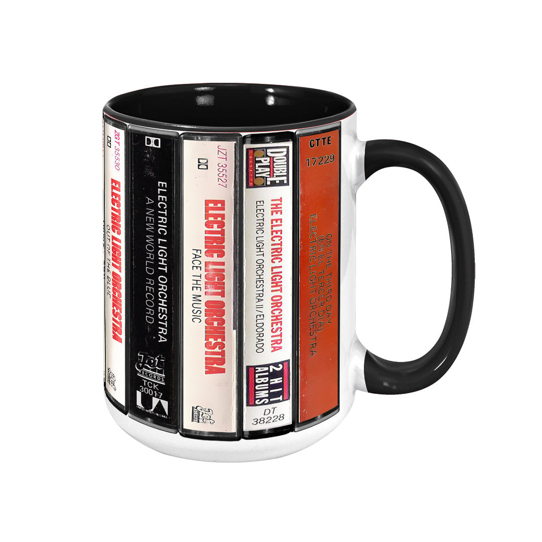 Electric Light Orchestra Albums Cassette Retro Chronological Collection Accent Mug