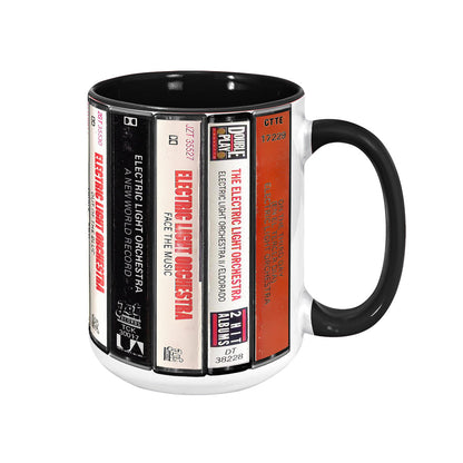 Electric Light Orchestra Albums Cassette Retro Chronological Collection Accent Mug
