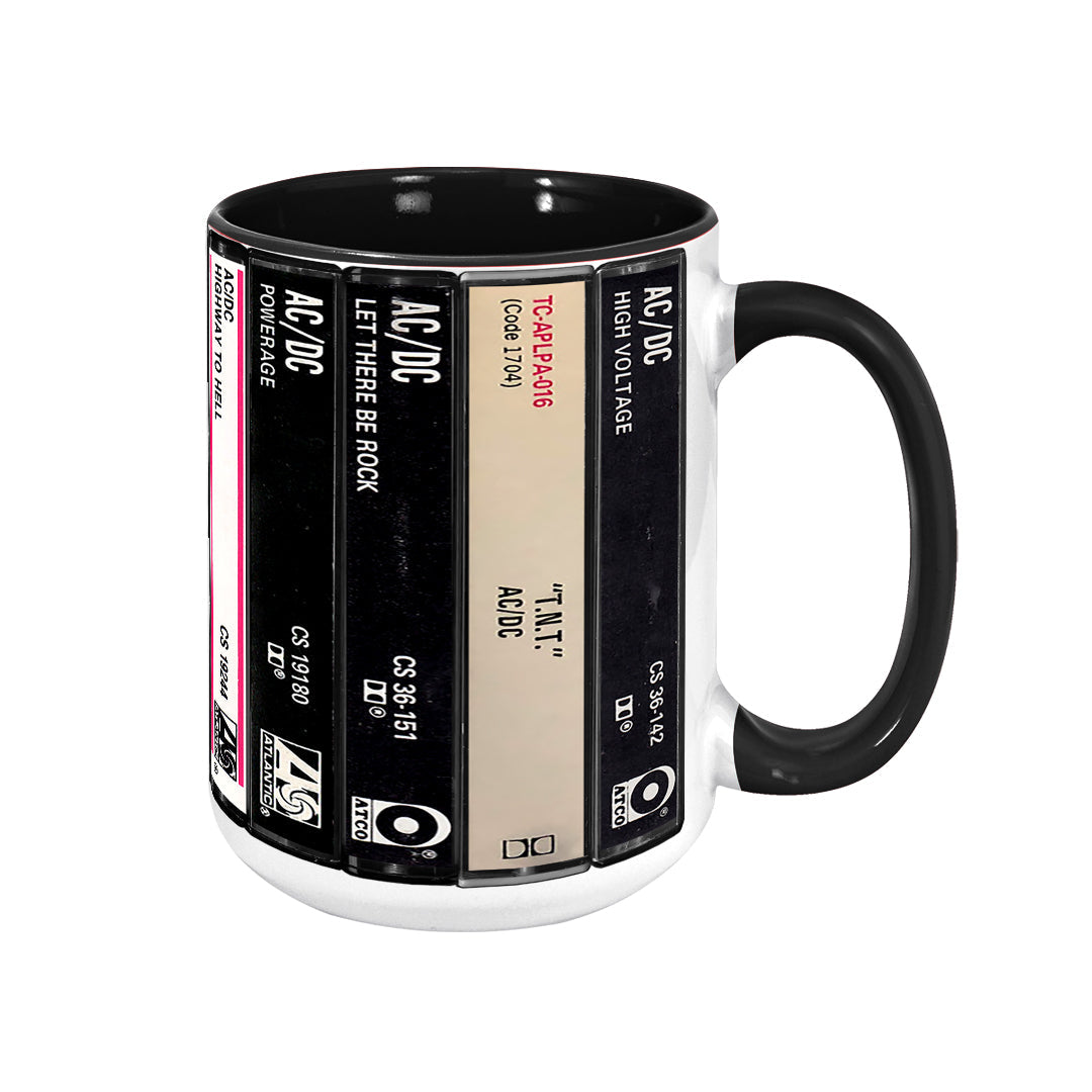 AC/DC Albums Cassette Retro Collection Accent Mug