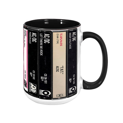 AC/DC Albums Cassette Retro Collection Accent Mug