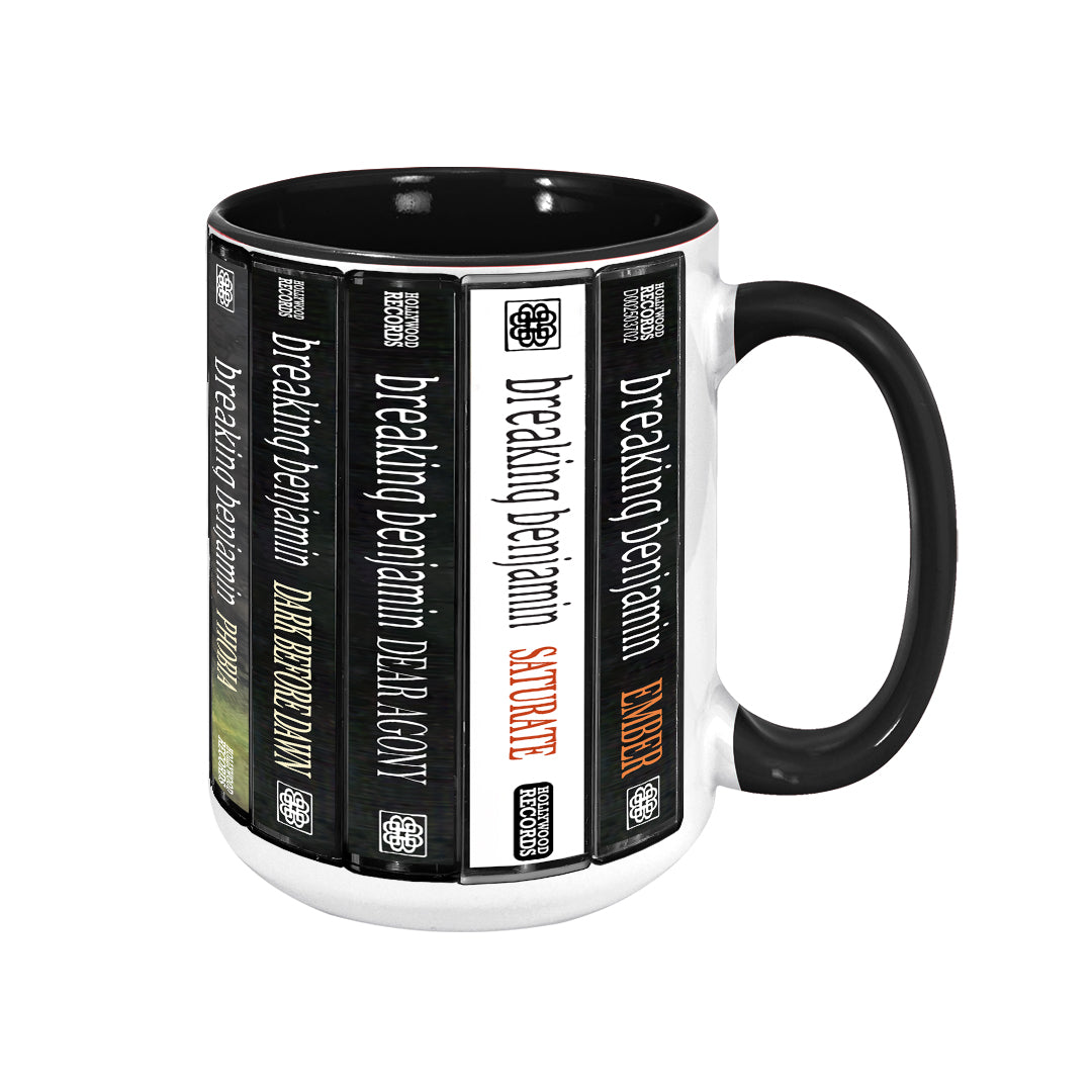 Breaking Benjamin Albums Cassette Collection Retro Accent Edge-to-Edge Printed Mug