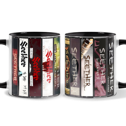 Seether Albums Cassette Collection Retro Accent Mug