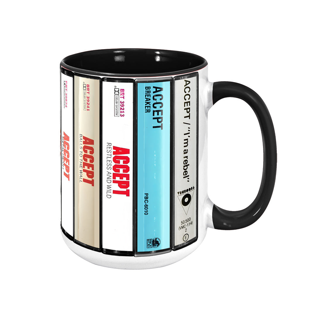 Accept Albums Cassette Collection Retro Accent Mug