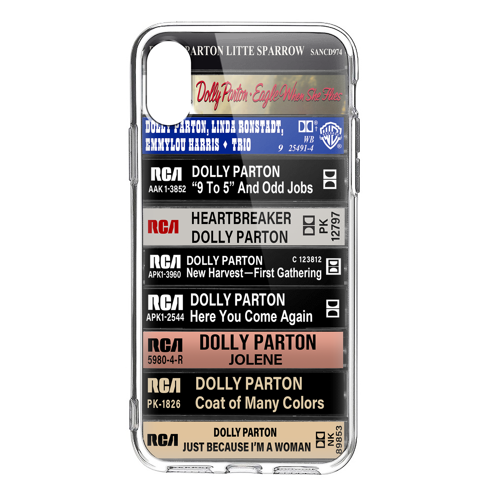 Dolly Parton Albums Cassette Collection Retro Phone Case