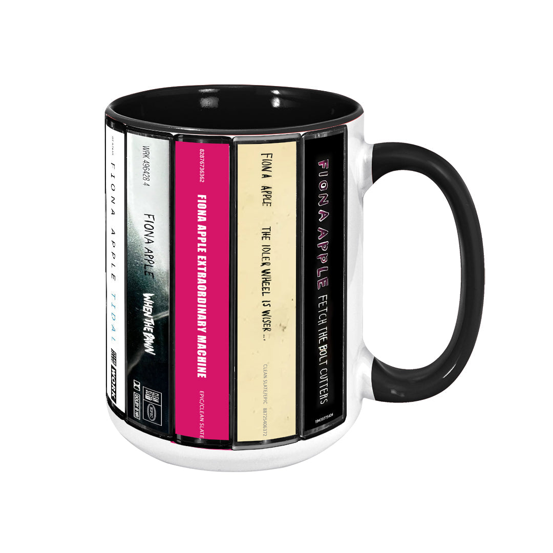 Fiona Apple Albums Cassette Collection Retro Accent Edge-to-Edge Printed Mug