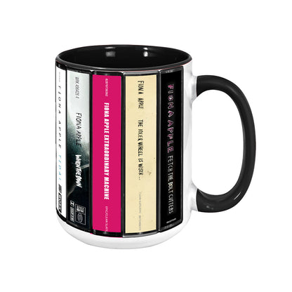 Fiona Apple Albums Cassette Collection Retro Accent Edge-to-Edge Printed Mug
