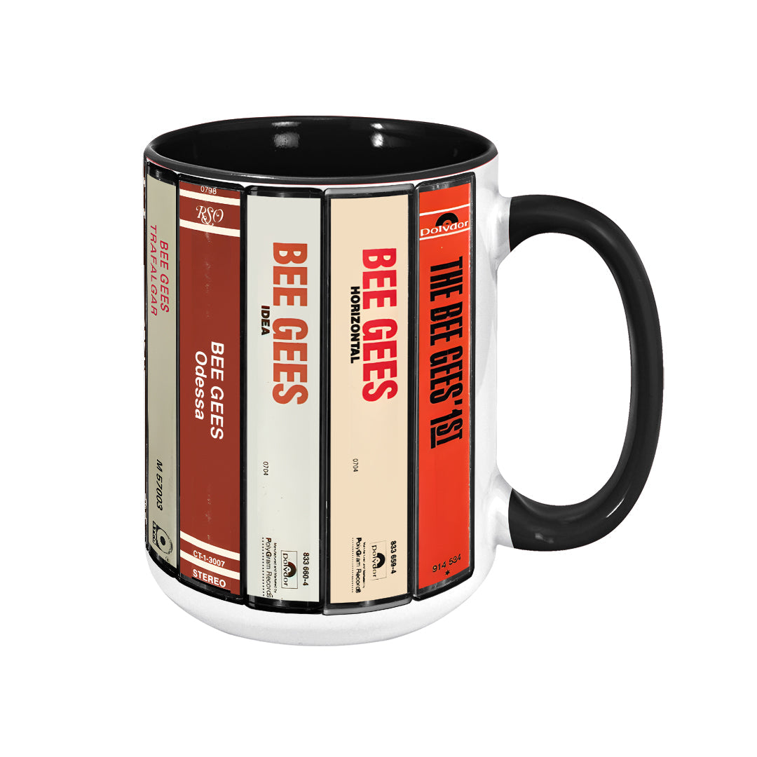 Bee Gees Albums Cassette Collection Accent Mug