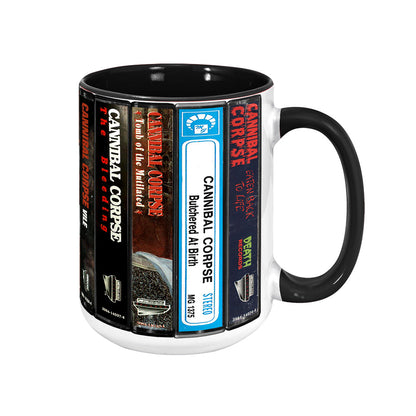 Cannibal Corpse Albums Cassette Collection Retro Accent Mug