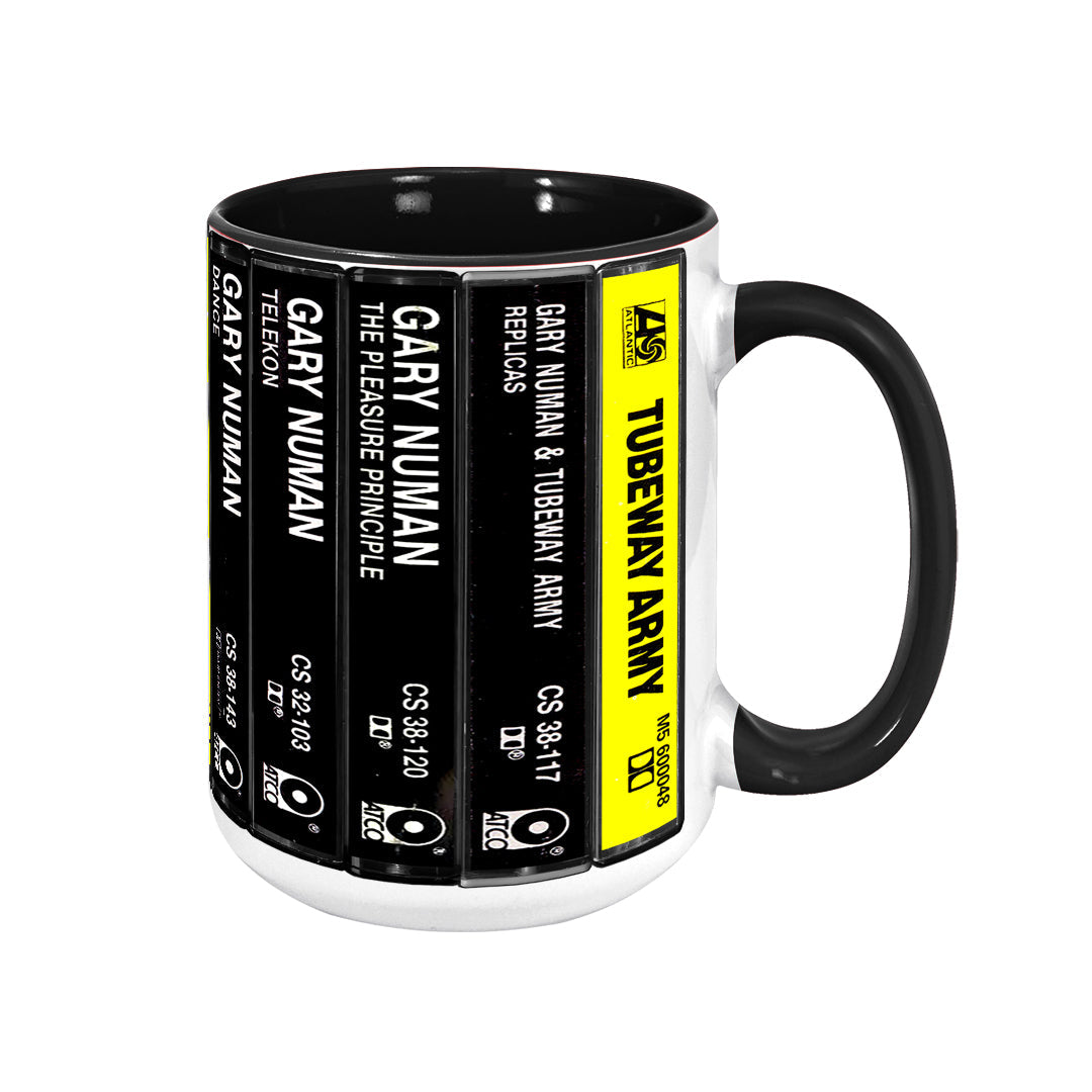 Gary Numan Albums Cassette Collection Retro Accent Mug