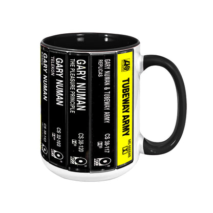 Gary Numan Albums Cassette Collection Retro Accent Mug