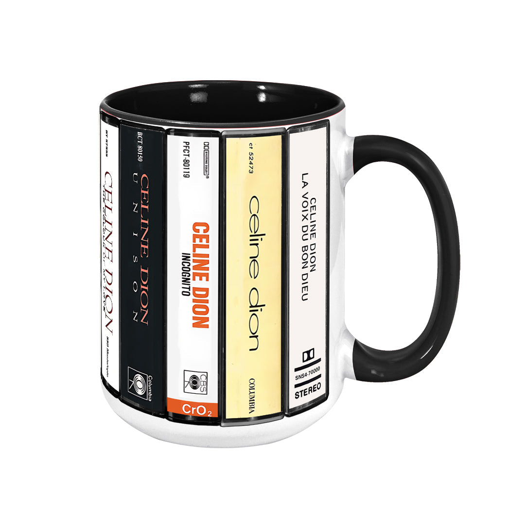 Céline Dion Albums Cassette Retro Collection Accent Mug