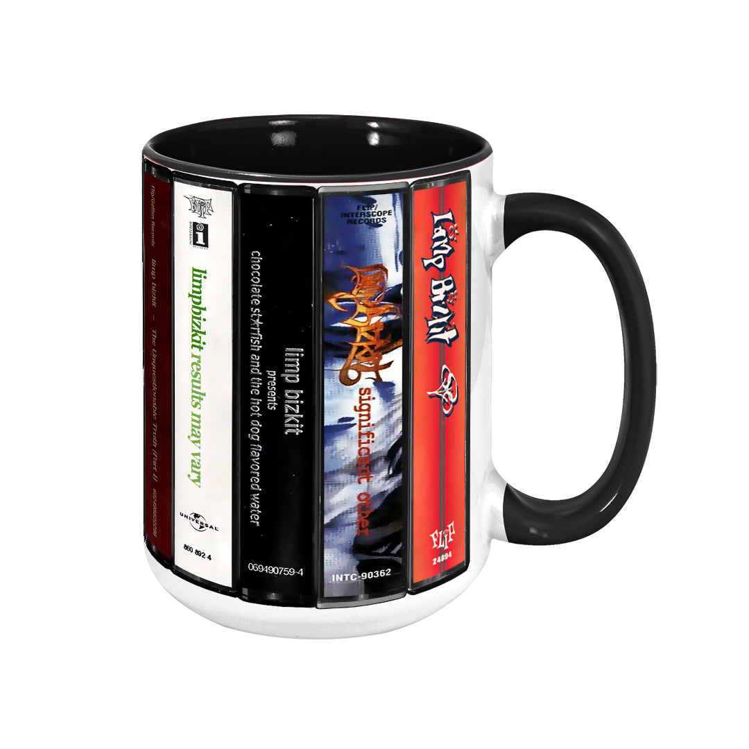 Limp Bizkit Albums Cassette Collection Retro Accent Edge-to-Edge Printed Mug