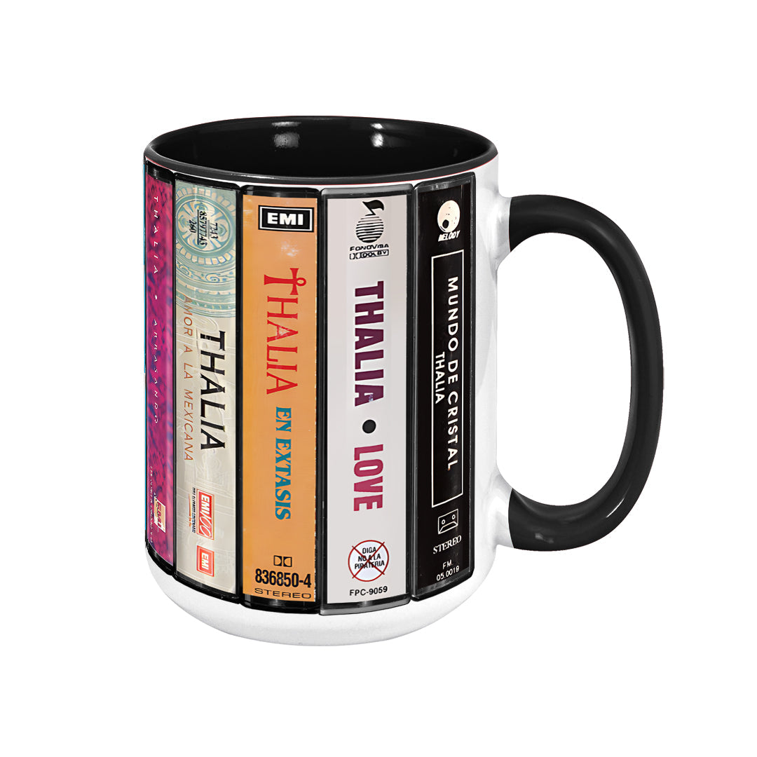 Thalia Albums Cassette Retro Collection Accent Mug