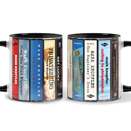 Mark Knopfler Albums Cassette Collection Retro Accent Mug