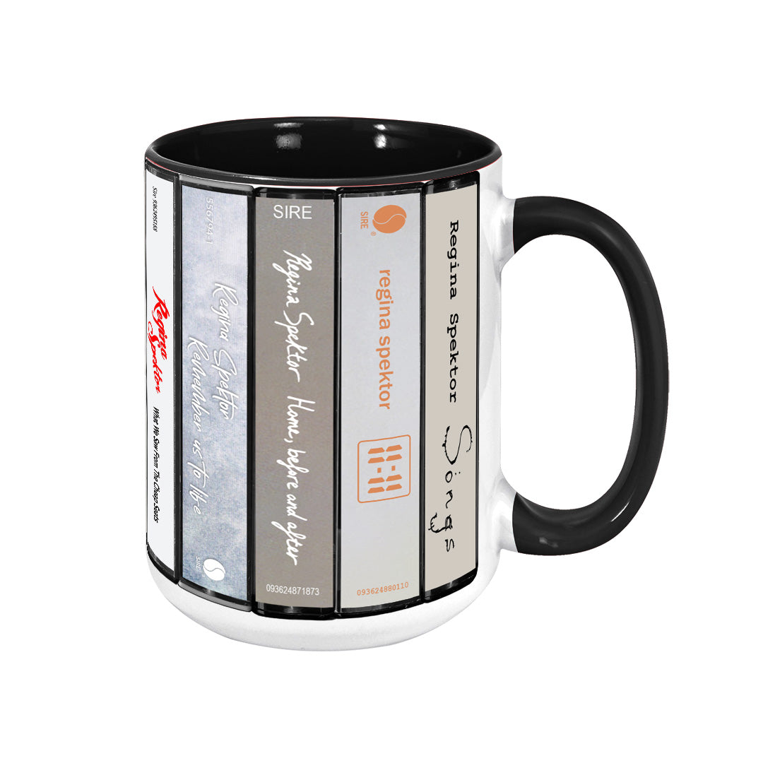Regina Spektor Albums Cassette Collection Retro Accent Edge-to-Edge Printed Mug