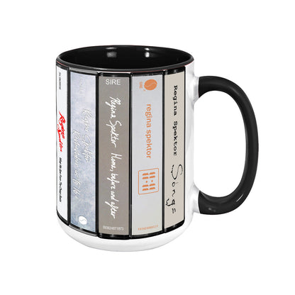 Regina Spektor Albums Cassette Collection Retro Accent Edge-to-Edge Printed Mug