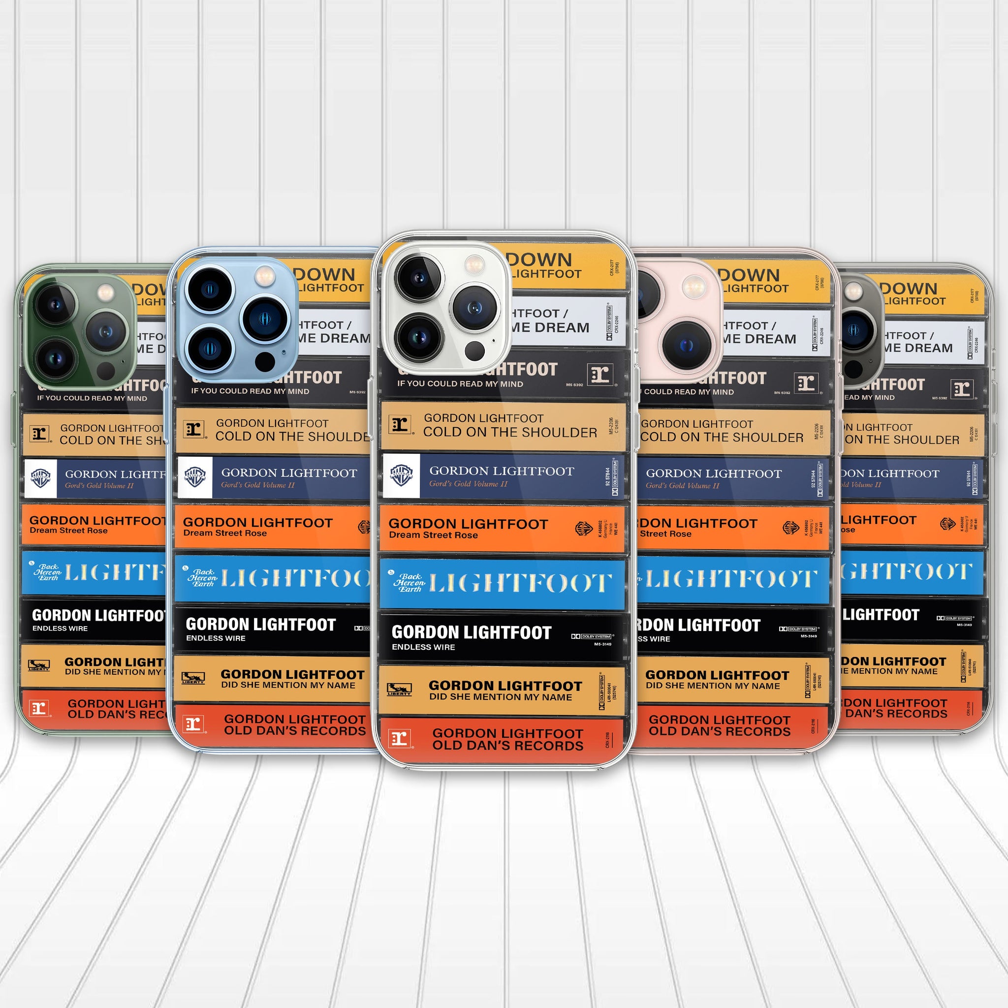 Gordon Lightfoot Albums Cassette Collection Retro Phone Case