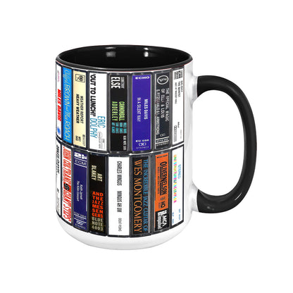 Jazz Albums Cassette Retro Collection Accent Mug