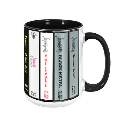 Venom Albums Cassette Collection Retro Accent Mug