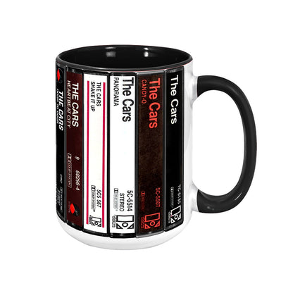 The Cars Albums Cassette Collection Retro Accent Mug
