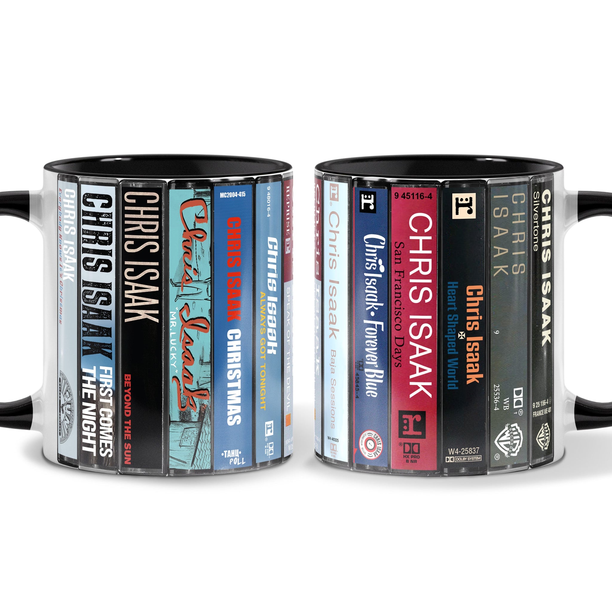 Chris Isaak Albums Cassette Collection Retro Accent Mug