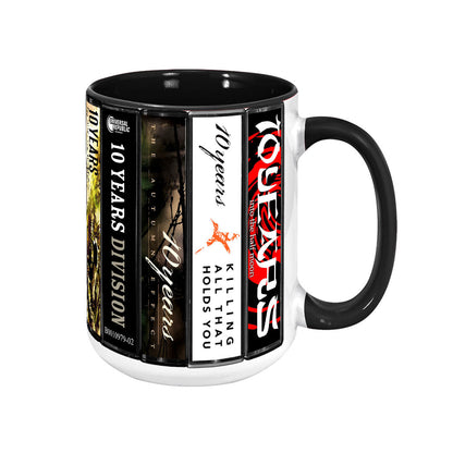 10 Years Albums Cassette Collection Retro Accent Mug