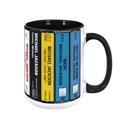 Michael Jackson Albums Retro Cassette Collection Accent Edge-to-Edge Printed Mug