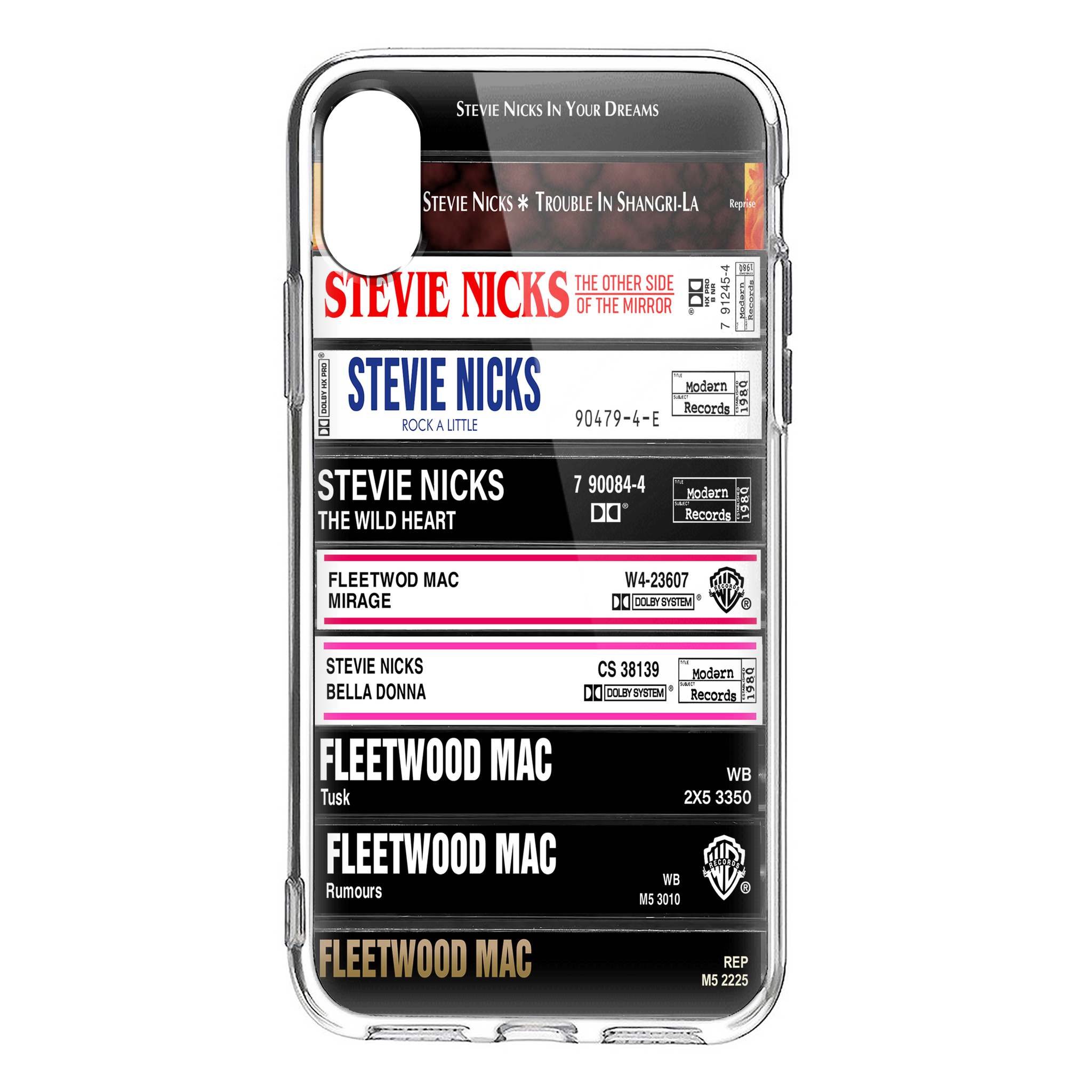Stevie Nicks Albums Cassette Collection Retro Phone Case