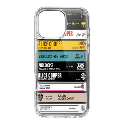 Alice Cooper Albums Cassette Collection Retro Phone Case