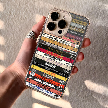 John Cougar Mellencamp Albums Cassette Collection Retro Phone Case