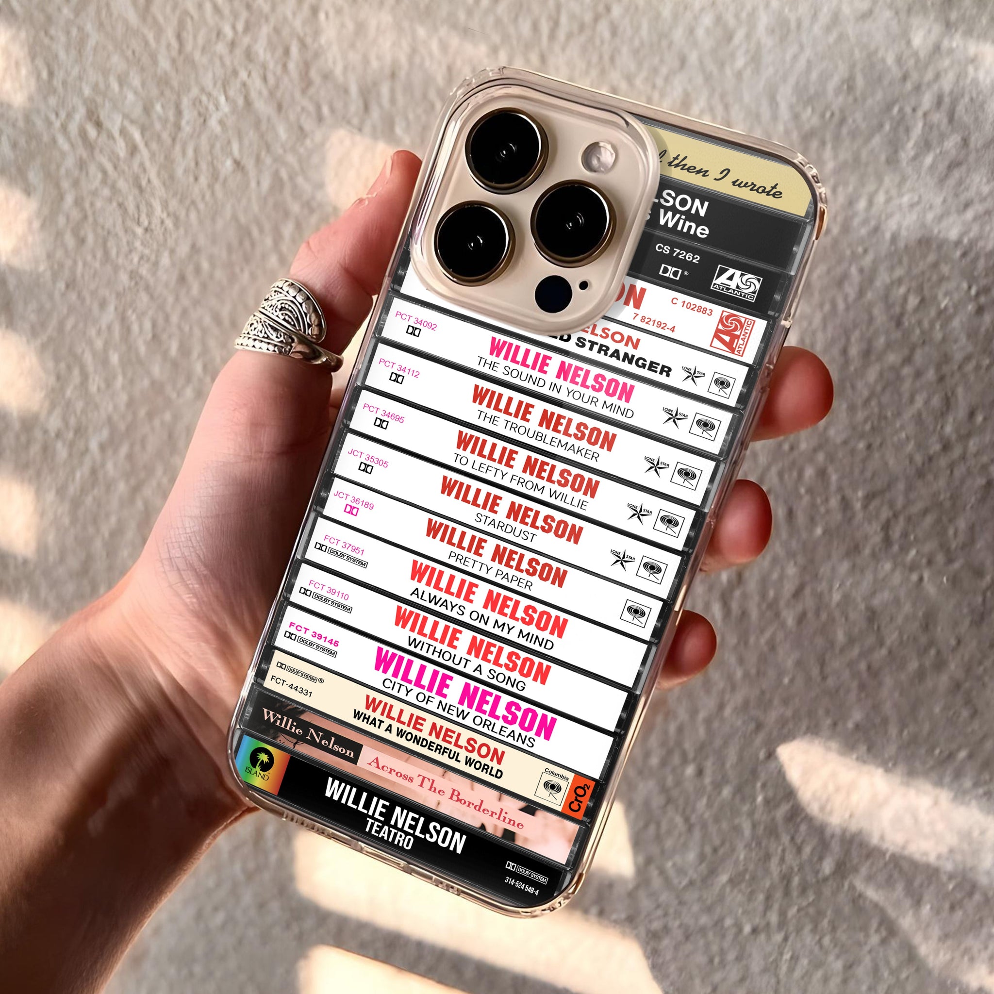 Willie Nelson Albums Cassette Collection Retro Phone Case