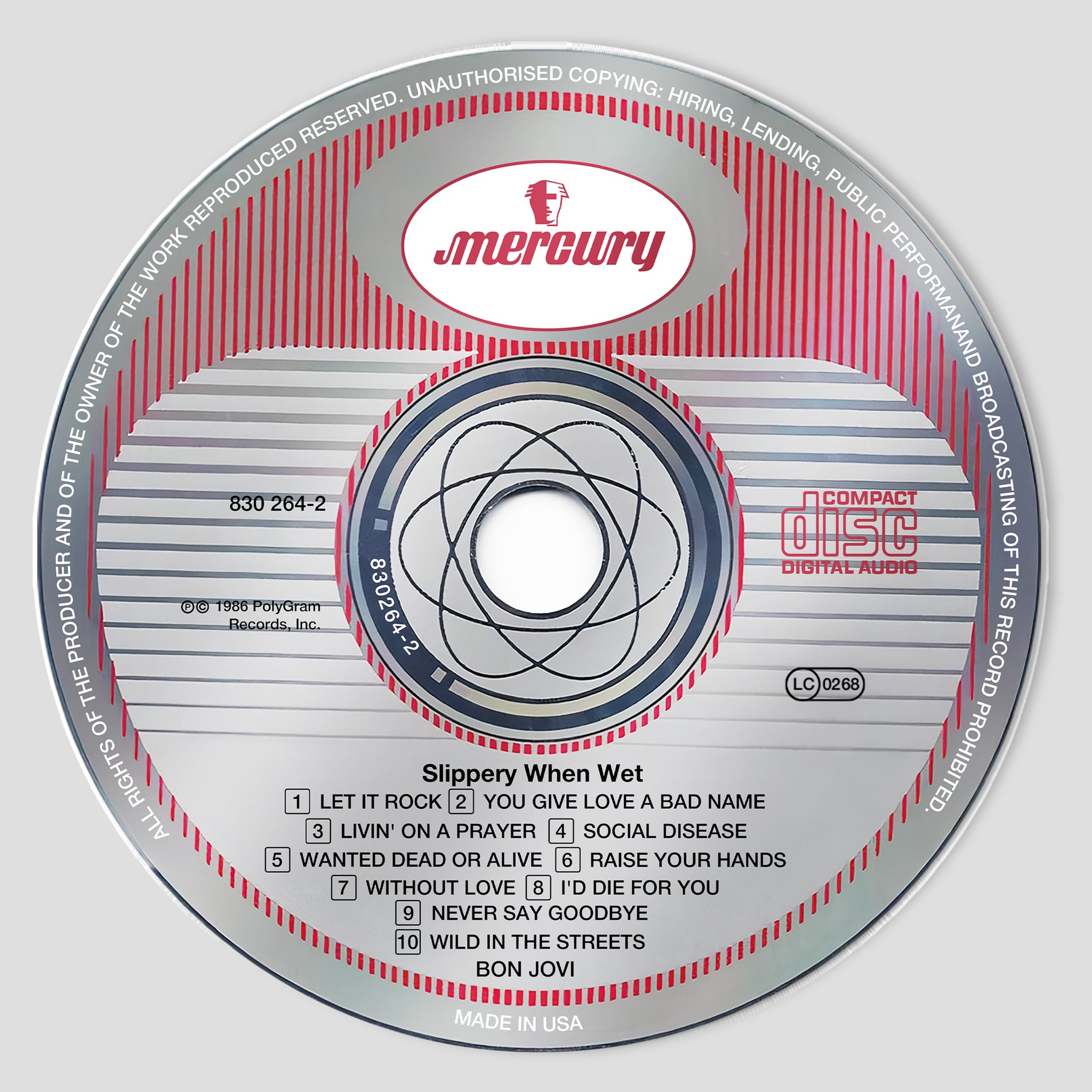Slippery When Wet Albums CD Magnetic Phone Grip - Bon Jovi