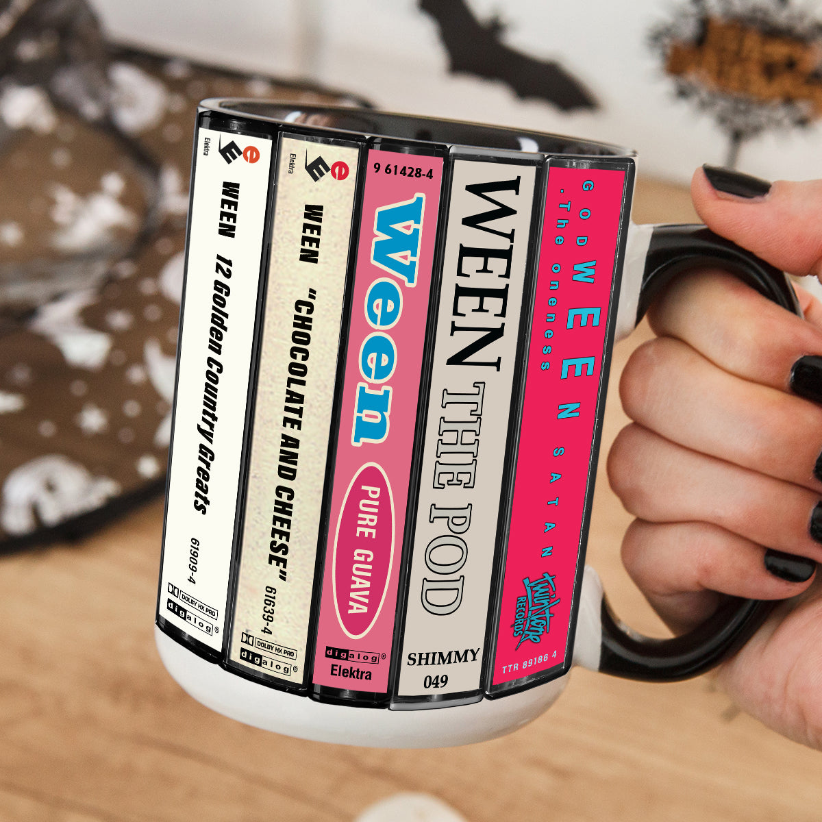 Ween Albums Cassette Collection Retro Accent Mug