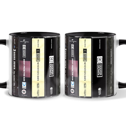 3 Doors Down Albums Cassette Collection Retro Accent Mug