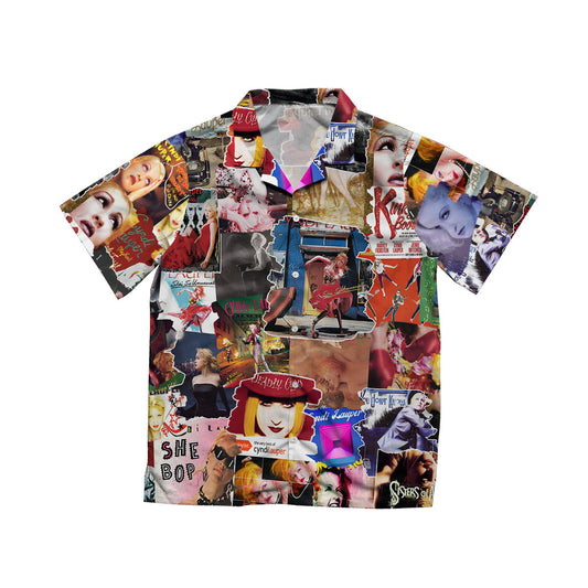Cyndi Lauper Albums Covers Collage Unisex Hawaiian Shirt