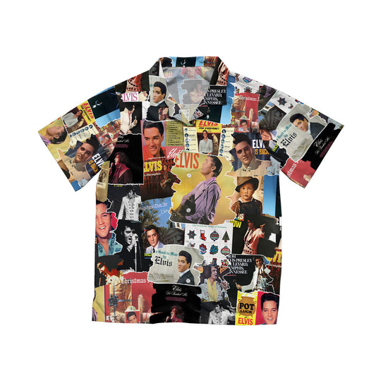 Elvis Presley Albums Covers Collage Unisex Hawaiian Shirt