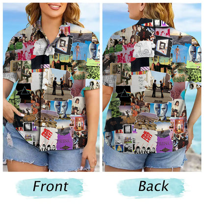 Pink Floyd Albums Covers Collage Unisex Hawaiian Shirt