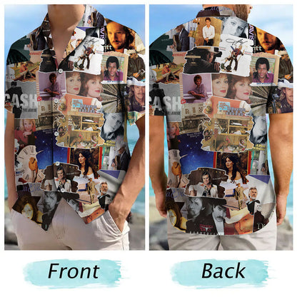 80's & 90's Country Albums Covers Collage Unisex Hawaiian Shirt