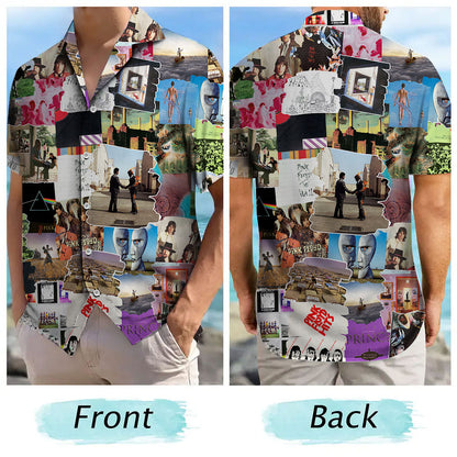 Pink Floyd Albums Covers Collage Unisex Hawaiian Shirt