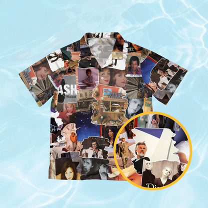 80's & 90's Country Albums Covers Collage Unisex Hawaiian Shirt