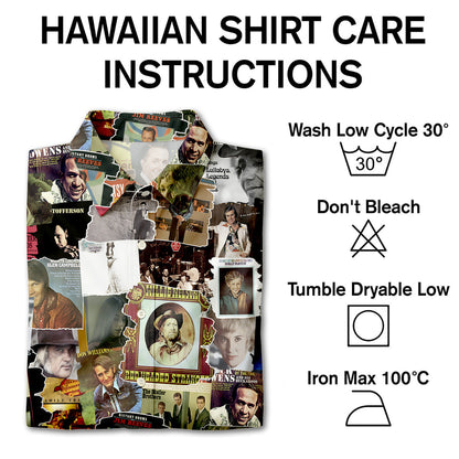 70's Country Albums Covers Collage Unisex Hawaiian Shirt