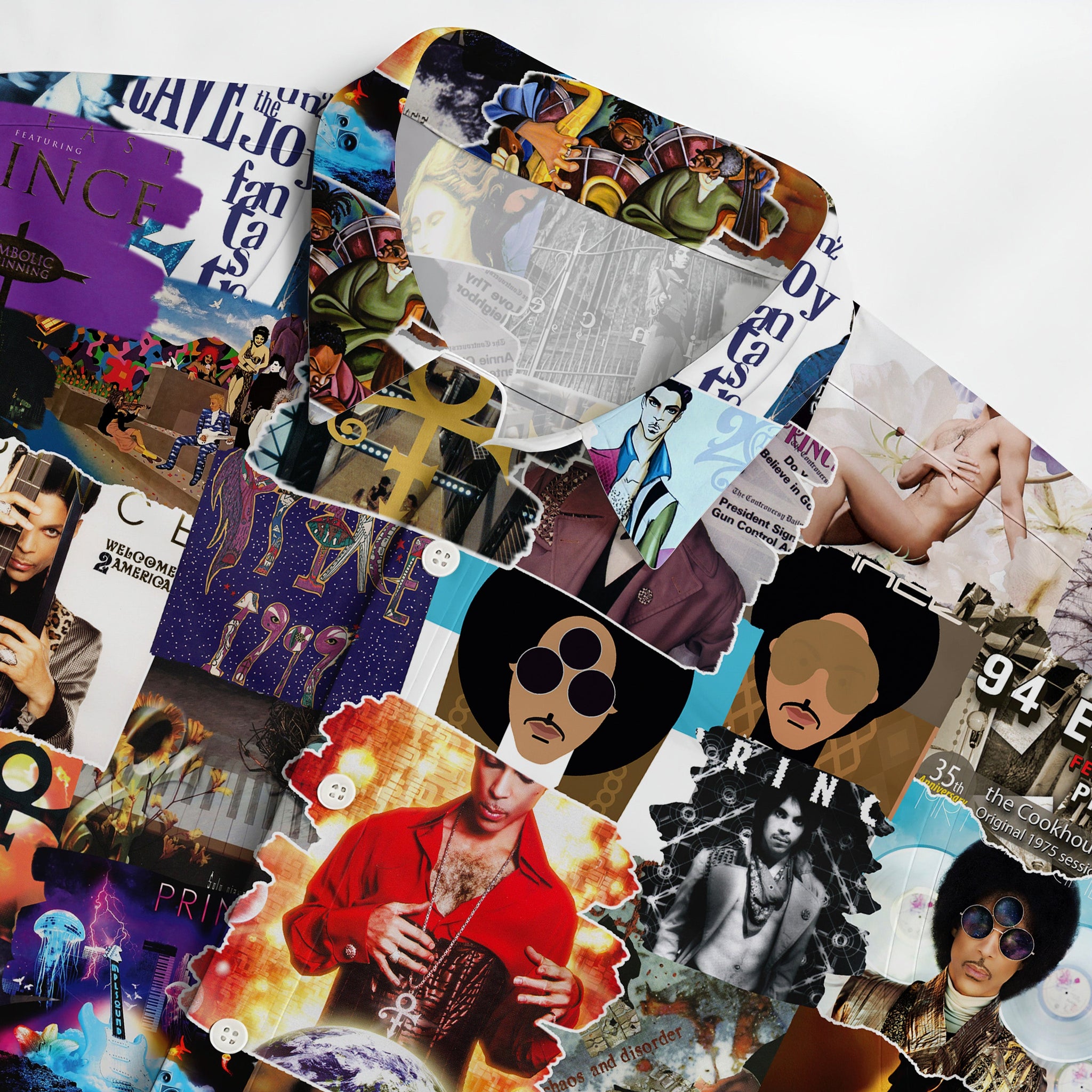 Prince Albums Cover Collage Unisex Hawaiian Shirt