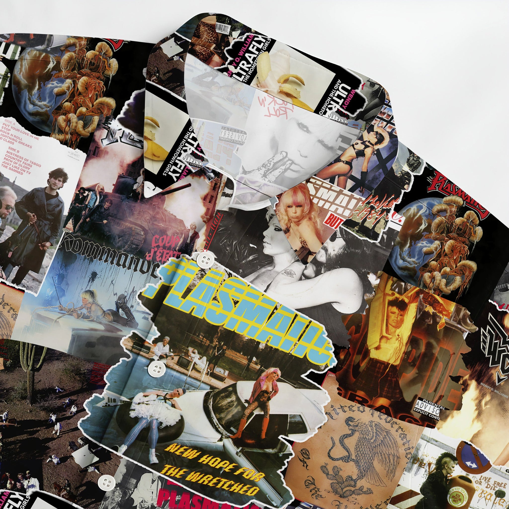 Plasmatics Albums Covers Collage Unisex Hawaiian Shirt