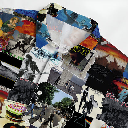 Essential Rock Albums Covers Collage Unisex Hawaiian Shirt